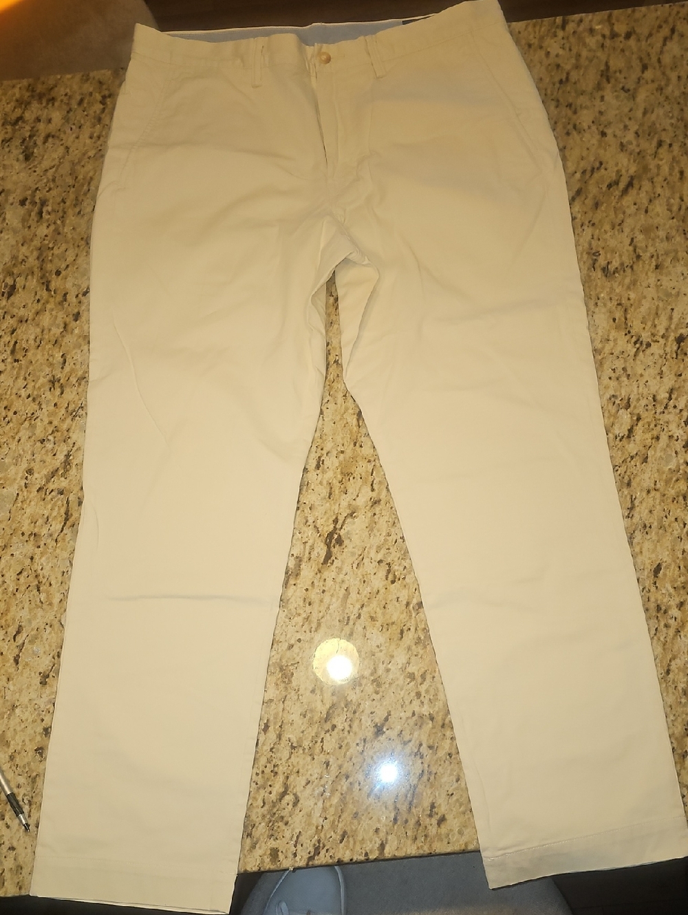 Polo by Ralph Laurenmens  Cream Chino Pants Cotton Twill Stretch Straight Fit